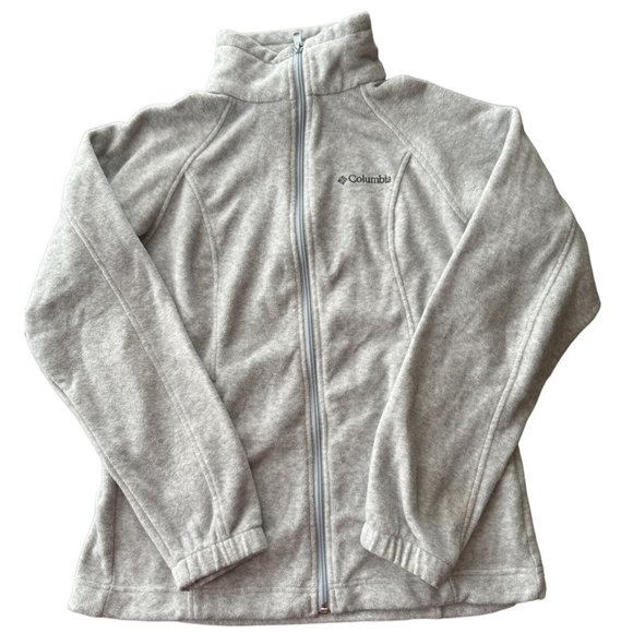 COLUMBIA GREY FULL‎ ZIP SWEATER SIZE SMALL | H1 - Picture 1 of 5